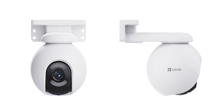 A modern home with CCTV cameras installed for security