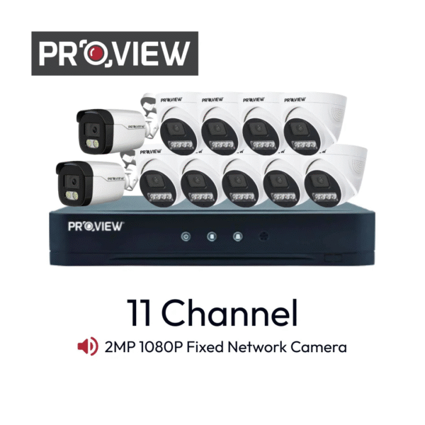 Paket 11 Channel ProView IP Cam