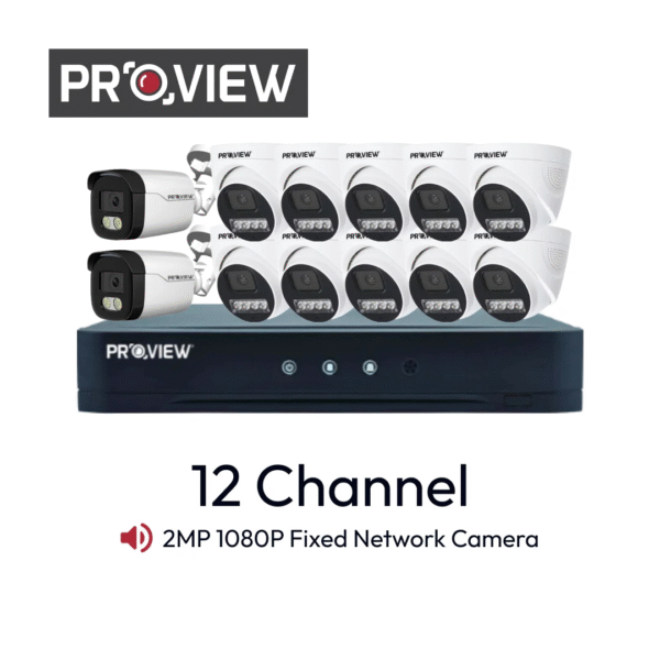 Paket 12 Channel ProView IP Cam