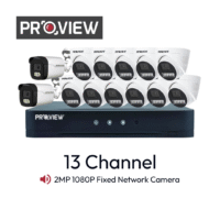 Paket 13 Channel ProView IP Cam