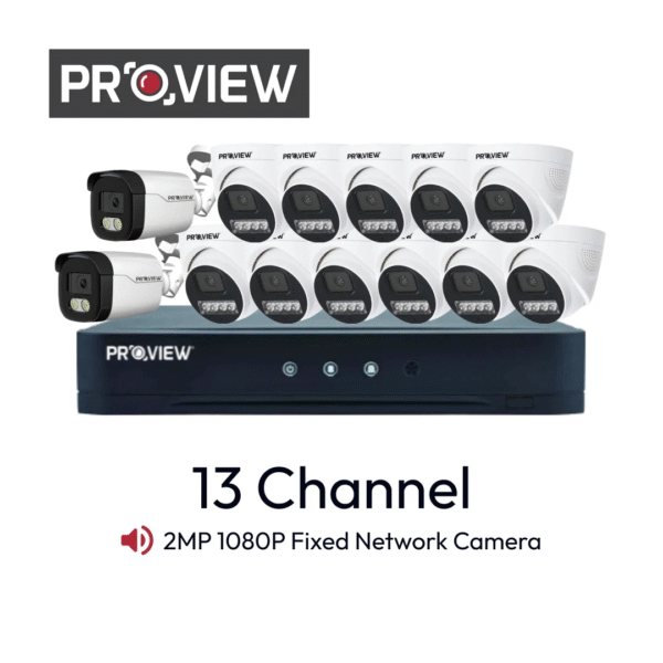 Paket 13 Channel ProView IP Cam