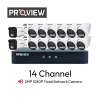 Paket 14 Channel ProView IP Cam
