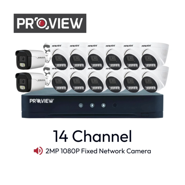 Paket 14 Channel ProView IP Cam