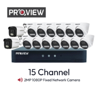 Paket 15 Channel ProView IP Cam