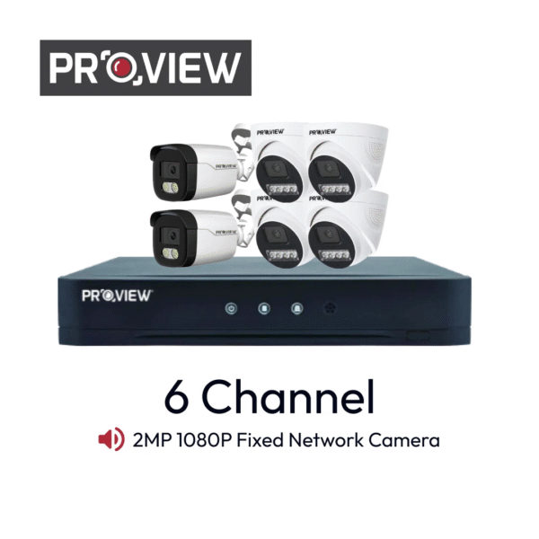 Paket 6 Channel ProView IP Cam