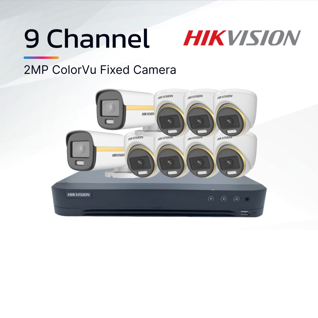 Paket 9 Channel HikVision ColorVu | Nuansa CCTV