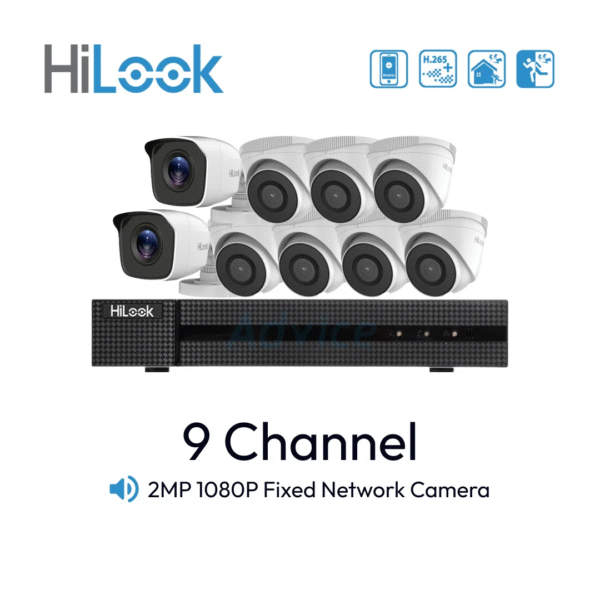 Paket 9 Channel HiLook IP-Cam
