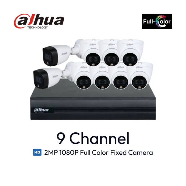 Paket 9 Channel Dahua ColorVu