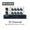 Paket 10 Channel ProView IP Cam