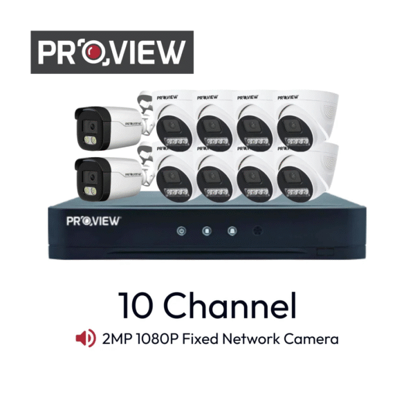 Paket 10 Channel ProView IP Cam
