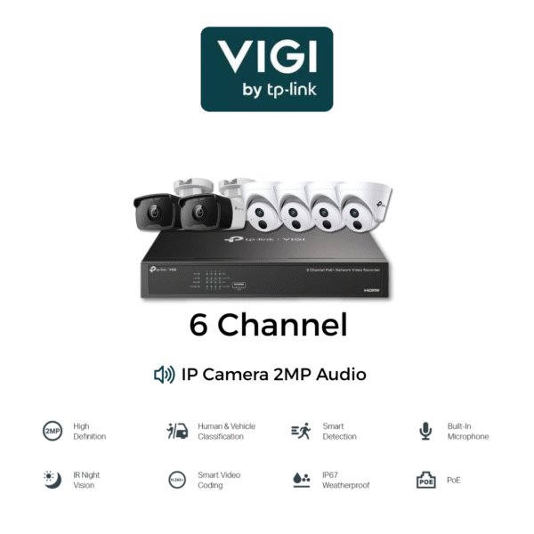 Vigi IP Cam 2MP 6 Channel